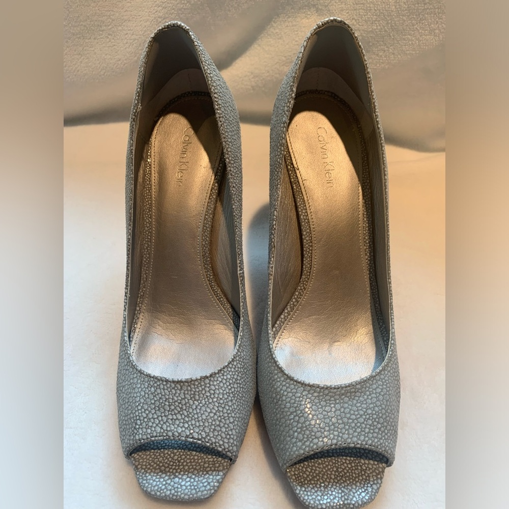 Calvin Klein Blue/Grey heel. Size 8.